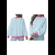 thumbnail image 3 of Camisas de Larga para Mujer, Túnicas Holgadas con Cuello Redondo A Rayas y Bloques de Color de Otoño. Azul 4XL, 3 of 6