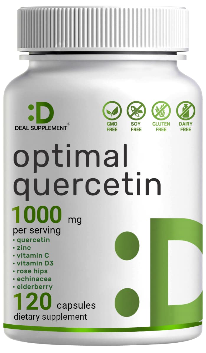 Quercetin Zinc Supplement Quercetin 1000mg with Zinc, Vitamin C & D3