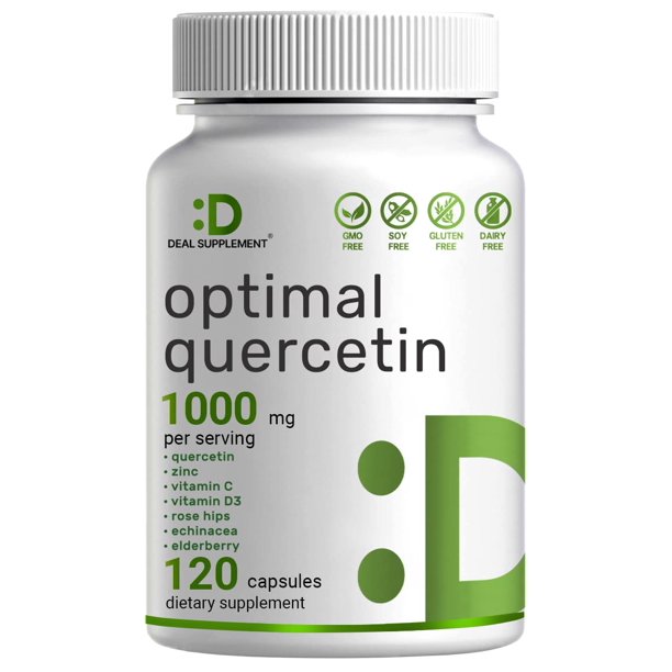 Quercetin Zinc Supplement Quercetin 1000mg with Zinc, Vitamin C & D3