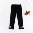 thumbnail image 2 of Odeerbi Kids Girls Leggings Cotton Stretchy Tights Pants Kids Kids Comfortable Leggings Great Softness Breathable Pants Kids Clothes Black, 2 of 7