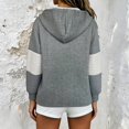 thumbnail image 6 of Puliio Quilted Color Block Full Zip Hoodies for Women Casual Long Sleeve Sweatshirt Jacket with Pockets, 6 of 6