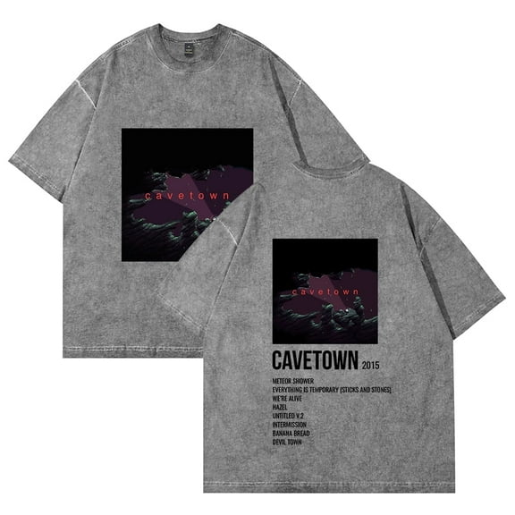 Cavetown 2025 Tour Merch T-shirt short sleeved unisex casual fashion retro washed hip-hop top