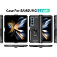 thumbnail image 5 of [4 in 1 Hinge Protection for Samsung Galaxy Z Fold 4 5G Case with Tempered Glass Screen Protector & Camera Lens Protector & Kickstand，[Military-Grade] Samsung Z Fold 4 Phone Case (Black), 5 of 14