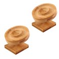 thumbnail image 1 of Inteprter 2 piezas de madera bandeja cuentas joyería brazalete accesorios decoración soporte ranura organizador soporte encimera Almacenamiento y organización del hogar Bambú/Redondo, 1 of 6