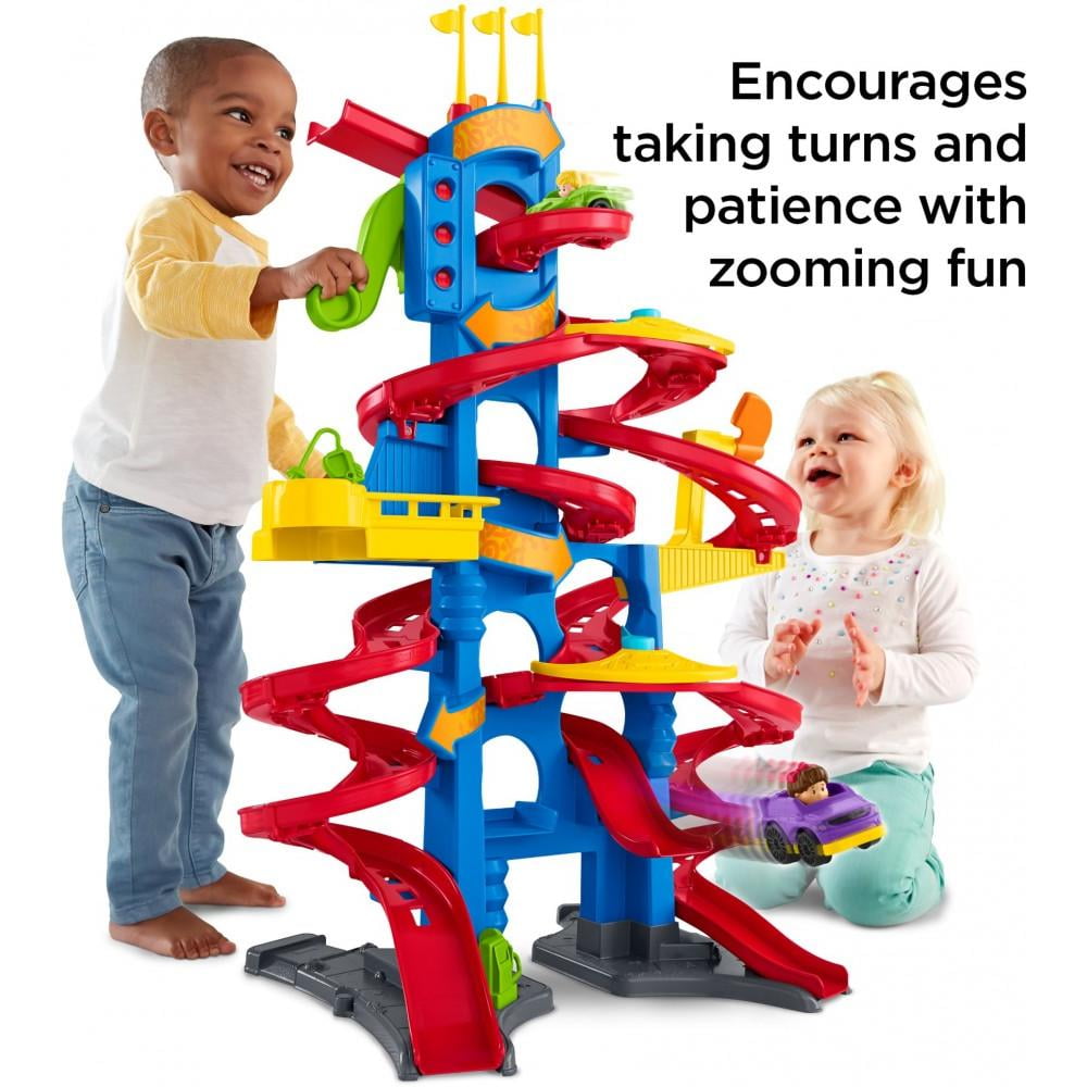 little people take turns skyway wheelies racetrack set