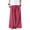 PK66_Wine, variant on Mens Cotton Linen Pants Wide Leg Baggy Pants Elastic Waist Casual Summer Beach Palazzo Trousers with Pockets Black M