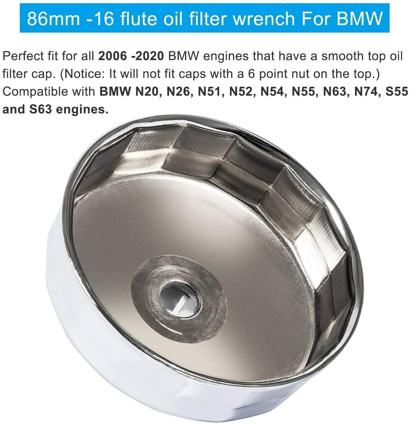 PORSCHE 718 CAYMAN BOXSTER 982 74.5MM 14P OIL FILTER CAP WRENCH TOOL FIT FILTER HOUSING TOOL REMOVE main image 0