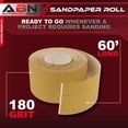 thumbnail image 2 of ABN Adhesive 180-Grit Sandpaper Roll 2-3/4” Inch x 20 Yards Aluminum Oxide PSA, 2 of 2