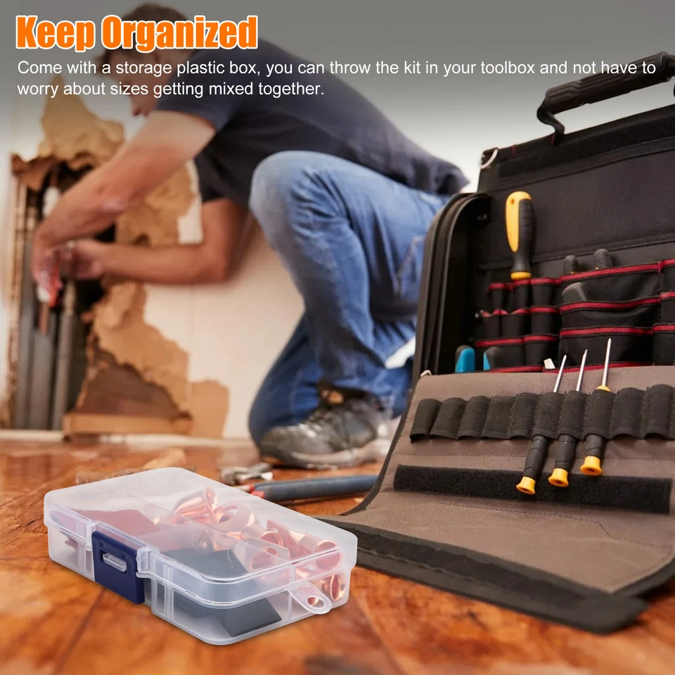 CIRCLE- 10X 4 Awg Gauge Copper Lugs + 10X Heat Shrink Ring Terminals Wire Connectors Kit