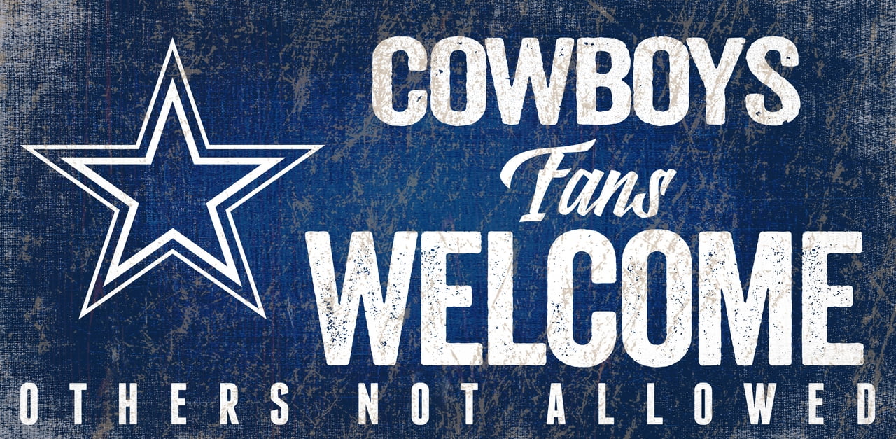 Dallas Cowboys 6" x 12" Fans Welcome Sign