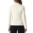thumbnail image 4 of INSPIRE CHIC Women's Work Blazers Lapel Collar Long Sleeve Suit Jacket Cream White XL, 4 of 7
