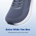 thumbnail image 4 of NRNHI Men's Wide Walking Shoes Arch Support Running Tennis Sneakers Orthotic Cushioning Shoes for Plantar Fasciitis Pain Relief DarkGrey 12, 4 of 6