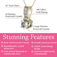 thumbnail image 2 of Cate & Chloe Laya 18k Yellow Gold Plated Pendant Necklace with Swarovski Crystals Gift for Women, 2 of 7
