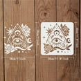 thumbnail image 2 of Large Plastic Reusable Drawing Painting Stencils Templates for Painting on Scrapbook Fabric Tiles Floor Furniture Wood Square Eye Pattern 300x300mm, 2 of 7