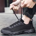 thumbnail image 4 of NOKIO Men's Running Shoes Non-S𝗅ip Walking Sneakers Lightweight Wide Width Workout Shoes 𝖫a𝖼e Up Casual Sports Shoes Breathable Mesh Outdoor Athlet𝗂c Shoes for Back to College, 4 of 7