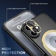 thumbnail image 3 of ELEHOLD for iPhone 16 Magnetic Case,Thin Fit Translucent Matte Back Slim Compatible with Mag Safe Accessory Build-in Invisible Stand Shockproof Heat Dissipation Phone Cover,Gold, 3 of 10