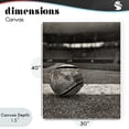 thumbnail image 4 of Stupell Industries Shabby Chic Vintage Sports Weathered Baseball Canvas Art, 30 x 40, by Marcus Prime, 4 of 8