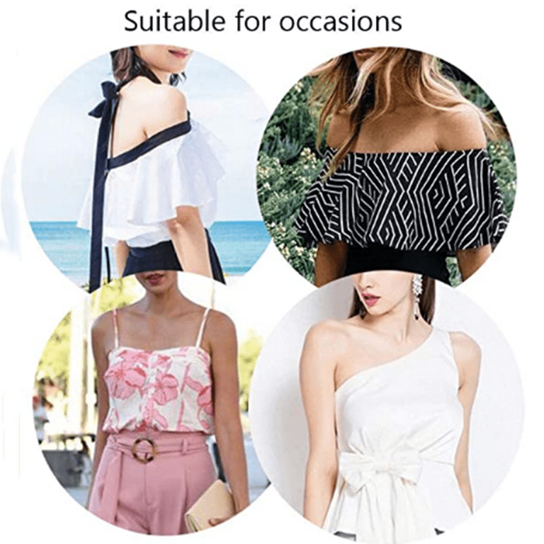 ZningEsxi 2 Pairs Women Clear Bra Straps Adjustable Invisible