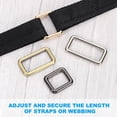 thumbnail image 4 of Uxcell lat Metal Rectangle Rings 1-1/2" / 38mm, 8 Pcs Square Loop Webbing Belt Buckle for Strap Keeper Black, 4 of 6