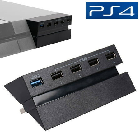 5-Port USB Hub for PS4, USB 3.0 & USB 2.0 Super Transfer High Speed Charger Controller Splitter Expansion (Best Ps4 Usb Hub)