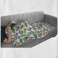 thumbnail image 6 of Cartoon Soft Flannel Fleece Throw Blanket, Style Animals Lion Zebra Frog Dinosaur Crocodile Bat Fun Illustration, Cozy Plush for Indoor and Outdoor Use, 50" x 70", Multicolor, by Ambesonne, 6 of 6