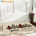 thumbnail image 5 of Mloabuc Merry Christmas Trees Door Mat Indoor Outdoor Rug,Winter Christmas Tree Front Welcome Door Mat Holiday Creative Decorative Seasonal Burlap Welcome Floor Mat Switch Mat for Outdoor 17 x 30 in, 5 of 6