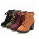 thumbnail image 3 of Ladies Chunky Heel Boots, Versatile Lace Up Style Great for Dating and Shopping Adventures, 3 of 5