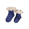 thumbnail image 1 of xiaxaixu Toddler Ribbed Sock Pair, Lacing Hem Elastic Cuff Middle Stockings, 1 of 3