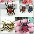 thumbnail image 2 of EeaseCA 1Pc Retro Style Brooch Spider Shaped Brooch Trendy Rhinestone Brooch Pin, 2 of 6