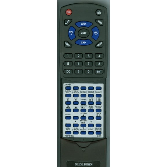 Replacement Remote for DENON 943307007900D, RT943307007900D, RC1127, DM38, RCDM38, RC-1127