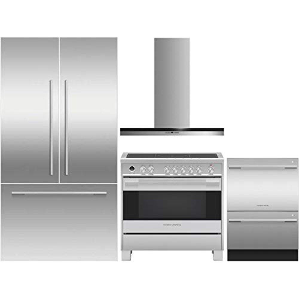 Fisher Paykel 5 Piece Kitchen Appliance Package with 36" French Door