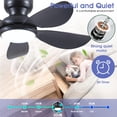 thumbnail image 4 of Ventilador de techo Kviflon de 36 pulgadas con luz y control remoto negro, 4 of 9