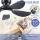 thumbnail image 4 of Ventilador de techo Kviflon de 36 pulgadas con luz y control remoto negro, 4 of 9