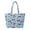 Blue Snowman Print, variant on Cute Santa Print Quilted Tote Bag, Large Capacity Lightweight Shoulder Bag for Tablet Laptops Journals, Water Resistant Casual Handbag for Holiday Shopping Travel