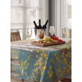 thumbnail image 6 of Yellow Blue Oil Painting Table Cloth, Contemporary Abstract Art Waterproof Tablecloth for Rectangle Tables, Reusable Washable Fabric Table Cover for Restaurant Kitchen Dining Tables 60"x102", 6 of 6