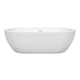 thumbnail image 2 of Soho 72 Inch Freestanding Bathtub in White with Shiny White Drain and Overflow Trim, 2 of 5