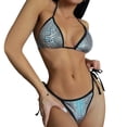 thumbnail image 2 of Traje baño crochet para mujer, top con cuello halter, 2 of 5