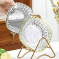 thumbnail image 1 of Plastic Bone Plates with Storage Base for Dining Table Snack Fruit Dishes, Shell Bone Garbage Collector, Tray 4 Stackable Small Plates + 1 Holder, 1 of 6