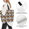 thumbnail image 3 of Bingfone Canvas Tote Bag for Women with Inner Pocket Aesthetic Cute Shopping Tote Bags Reusable Grocery Bags- Happy Halloween2, 3 of 8