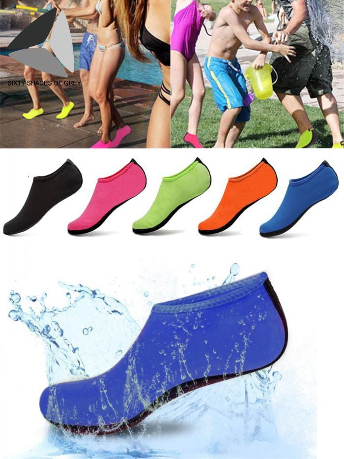 Mens Barefoot Water Skin Shoes Aqua Socks for Beach Swim Surf Yoga Exercise 2 PK 