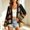 Black, variant on Women's Hand Crochet Knit Cardigan Open Front Boho Style Long Sleeve Colorful Patterned Jacket