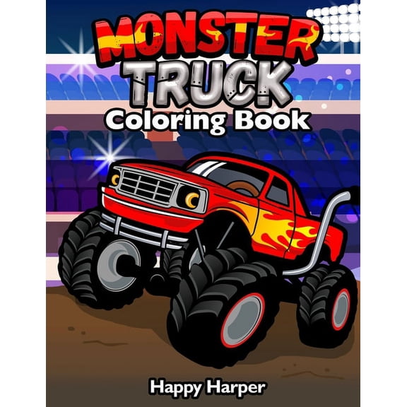 Monster Truck Coloring, (Paperback)