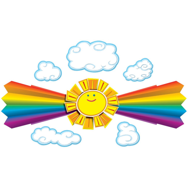 Sun and Rainbow Bulletin Board Set
