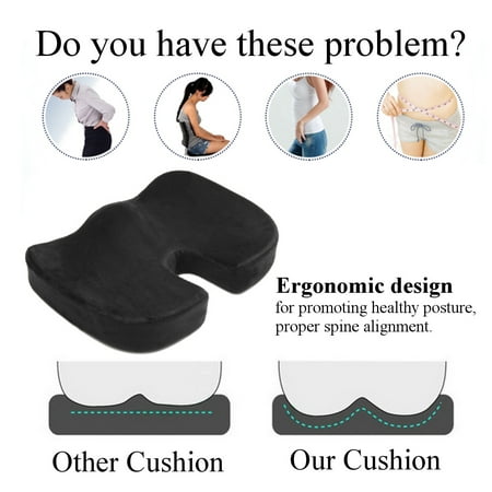 pain coccyx cushion office orthopedic foam pillow memory seat tailbone premium wheelchair sciatica chair relief lumbar support maternity pregnancy lower
