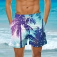 thumbnail image 2 of Stamzod Mens Swim Shorts Fashion Palm Tree Patterns Printed Beach Mens Bathing Suits Quick Dry Plus Size Mens Swim Trunks with Pockets, 2 of 6