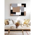 thumbnail image 4 of Brown Black Grey Wall Art for Living Room,Canvas Picture Wall Decor for Bathroom Bedroom,Middle Century Irregular Geo Abstract Art Painting Artwork for Office Hallway Dining Room Decor 24"x32", 4 of 8