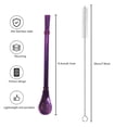 thumbnail image 2 of 7 Pcs Stainless Steel Drinking Straws with Filter Spoon, Yerba Mate Bombilla, Reusable Stirring Spoon Set with 7 Pcs Cleaning Brush , for Coffee , Tea, Milk and Beverage, Soup ., 2 of 7