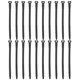 thumbnail image 1 of Uxcell 20Pack Silicone Zip Ties 7 Inch Reusable Wire Ties Cable Organizer, Black, 1 of 7