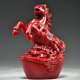thumbnail image 3 of Solid wood red horse figurine, rosewood carving, "Success Upon Arrival" living room decoration, zodiac horse (Wu horse), pure wood horse., 3 of 4