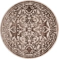 thumbnail image 2 of Rugs.com Hermitage Collection Rug – 4 Ft Round Chocolate Brown Medium Rug Perfect For Kitchens, Dining Rooms, 2 of 9